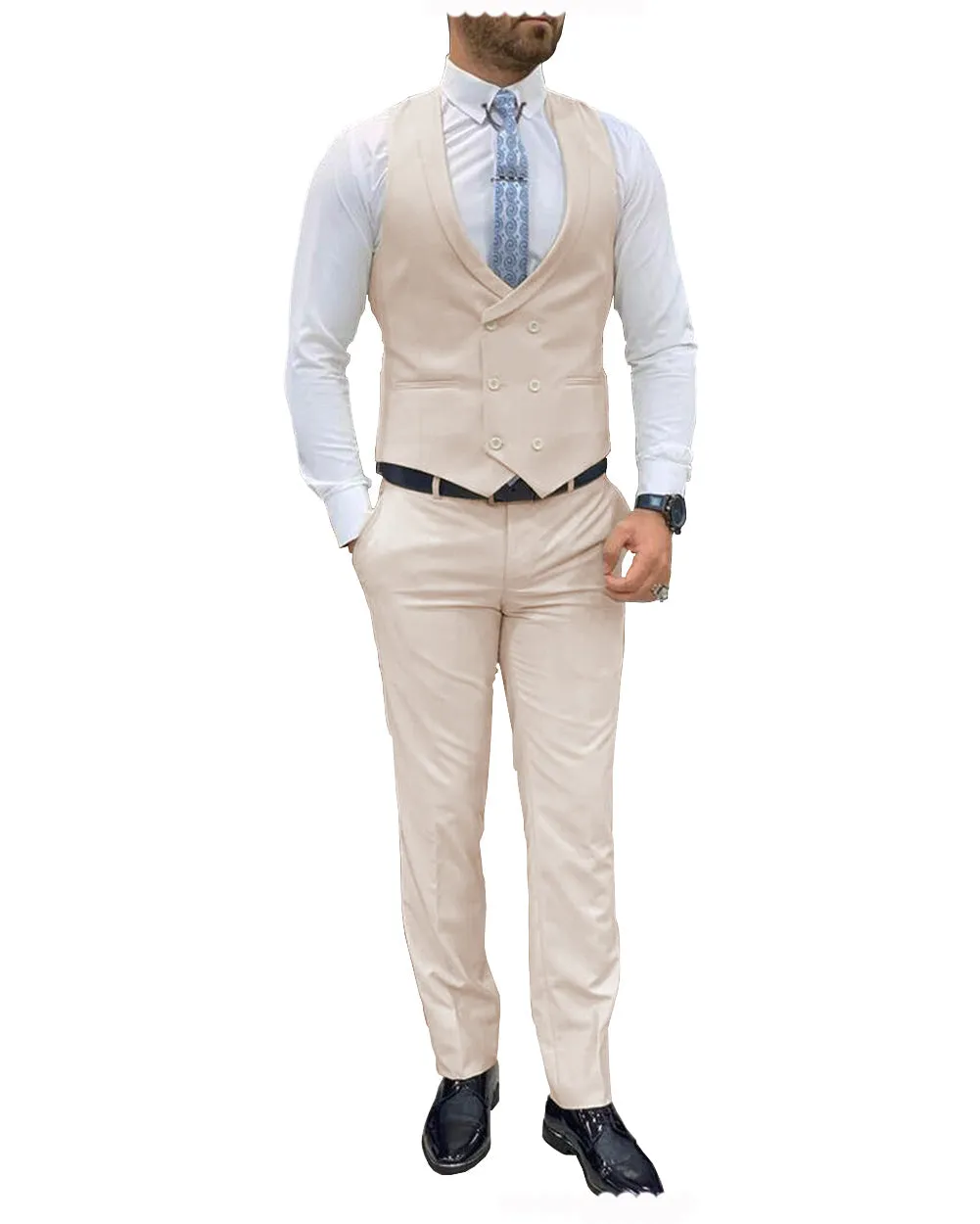 Fashion Double Breasted 2 pieces Mens Suit For Wedding (Vest+Pants) sold by Mens Event Wear