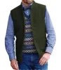 Casual Men's Slim Fit herringbone Stand Collar Waistcoat sold by Mens Event Wear