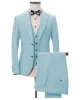 Casual Men's Three-Piece Peak Lapel Wedding Suit for Men (Blazer + Vest + Pants) sold by Mens Event Wear