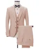 Casual Men's Three-Piece Peak Lapel Wedding Suit for Men (Blazer + Vest + Pants) sold by Mens Event Wear
