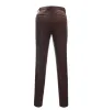 Casual Men's Suit Pants Coffee Tweed Plaid Pleat-Front Trousers sold by Mens Event Wear