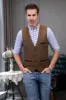 Casual Mens Classic Slim Fit Tweed Herringbone V Neck Waistcoat sold by Mens Event Wear