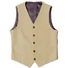 Casual Mens Classic Slim Fit Tweed Herringbone V Neck Waistcoat sold by Mens Event Wear
