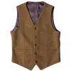 Casual Mens Classic Slim Fit Tweed Herringbone V Neck Waistcoat sold by Mens Event Wear