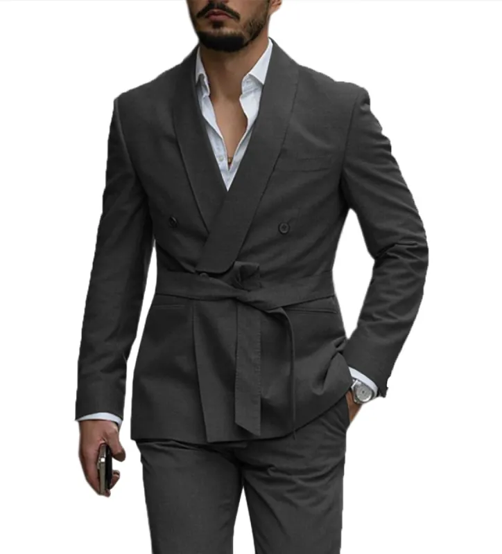 Menseventwear Leisure Mens Suit Double Breasts Shawl Lapel 2 Pieces (Blazer+Pants) sold by Mens Event Wear
