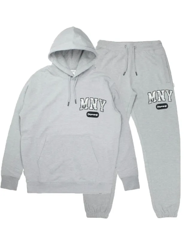 MNY Camo Fill Hood Tracksuit in Grey sold by Money Clothing