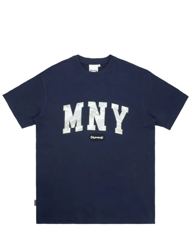 Money Camo Fill Tee Navy sold by Money Clothing