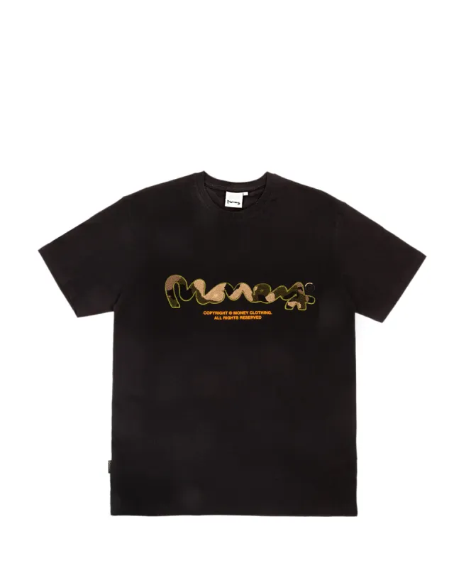 Chop Sig Ape Camo Tee Black sold by Money Clothing