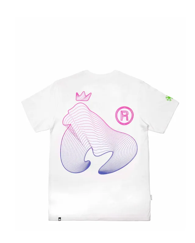 Flow Wave Fade Tee White sold by Money Clothing