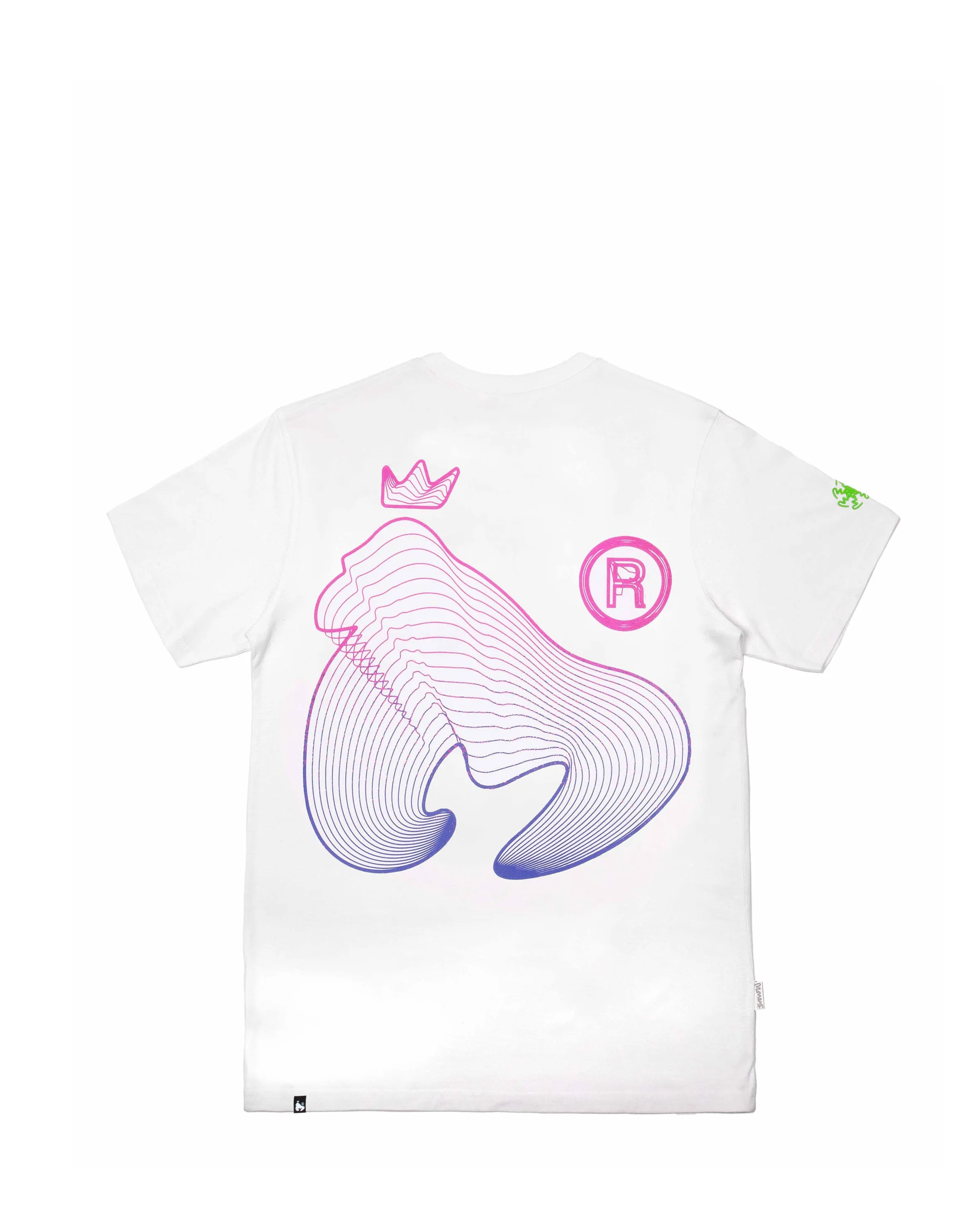 Flow Wave Fade Tee White sold by Money Clothing