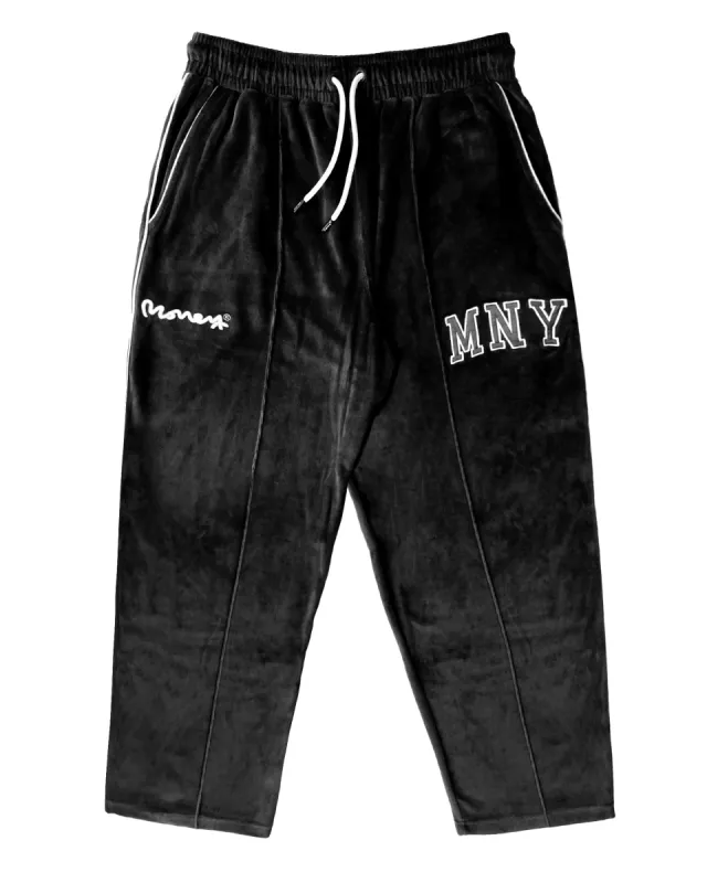 MONEY VELOUR TRACK PANT - BLACK sold by Money Clothing