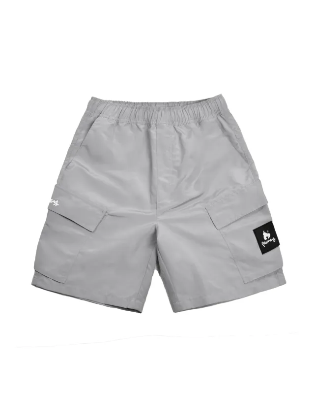 CARGO ENGINEERED SHORTS - LIGHT GREY sold by Money Clothing