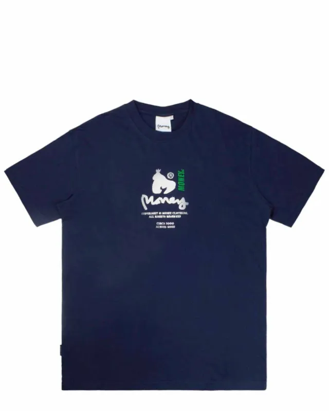 Copyright Stencil Tee Navy sold by Money Clothing