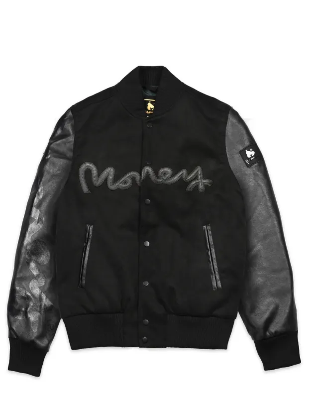 Max Black Letterman Jacket sold by Money Clothing