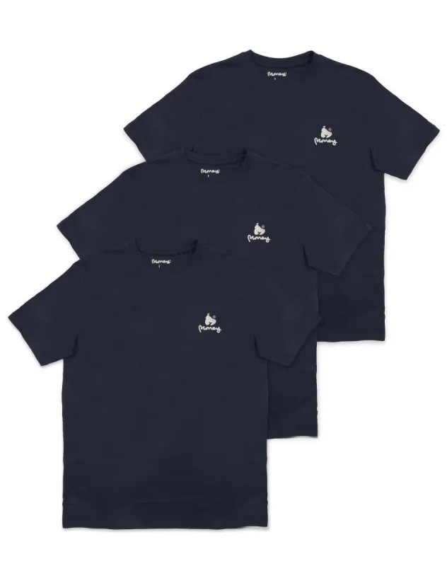 Money Lounger Navy Tee 3 Pack sold by Money Clothing