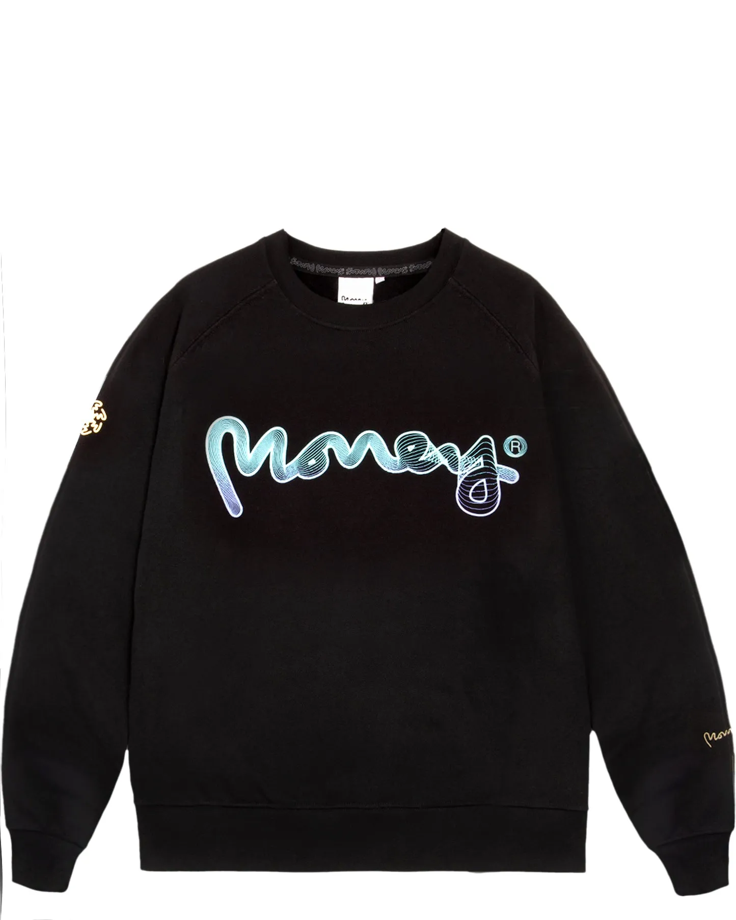 Flow Wave Fade Crew Sweat Black sold by Money Clothing product image thumbnail 2