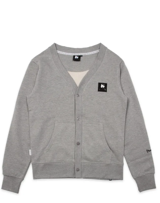 Combo Patch Button Sweat Grey Melange sold by Money Clothing