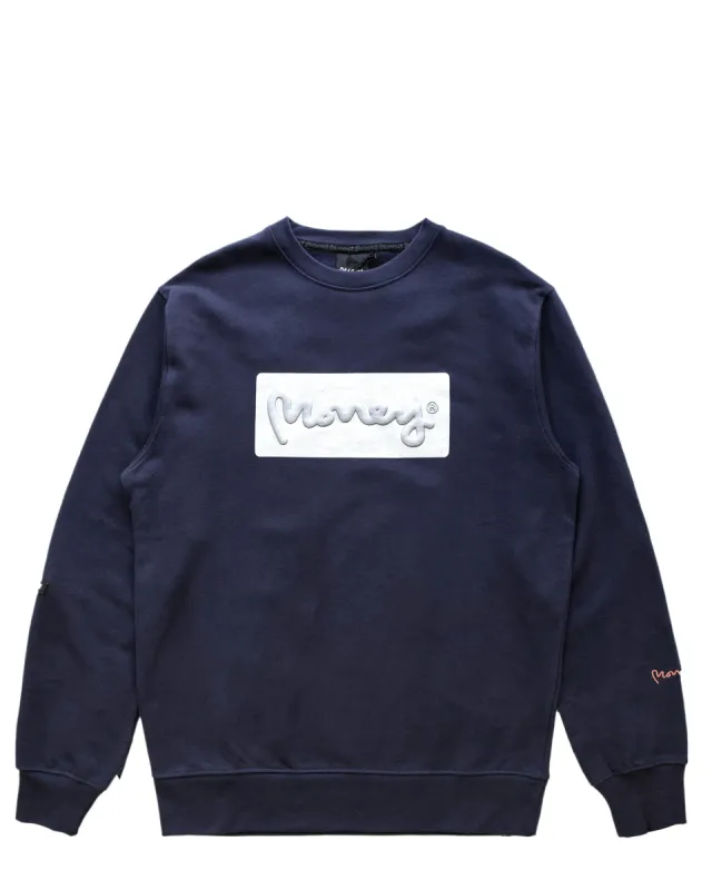 Gold Plate Crew Sweat Navy sold by Money Clothing