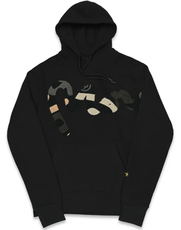 Big Sig Chenille Hood Black sold by Money Clothing