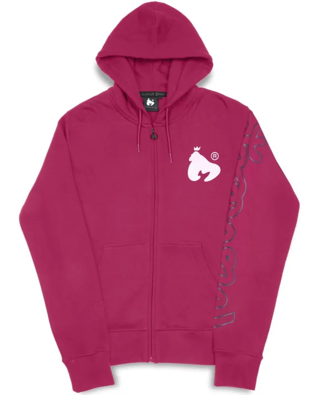 Sig Line Zip Hood Berry sold by Money Clothing