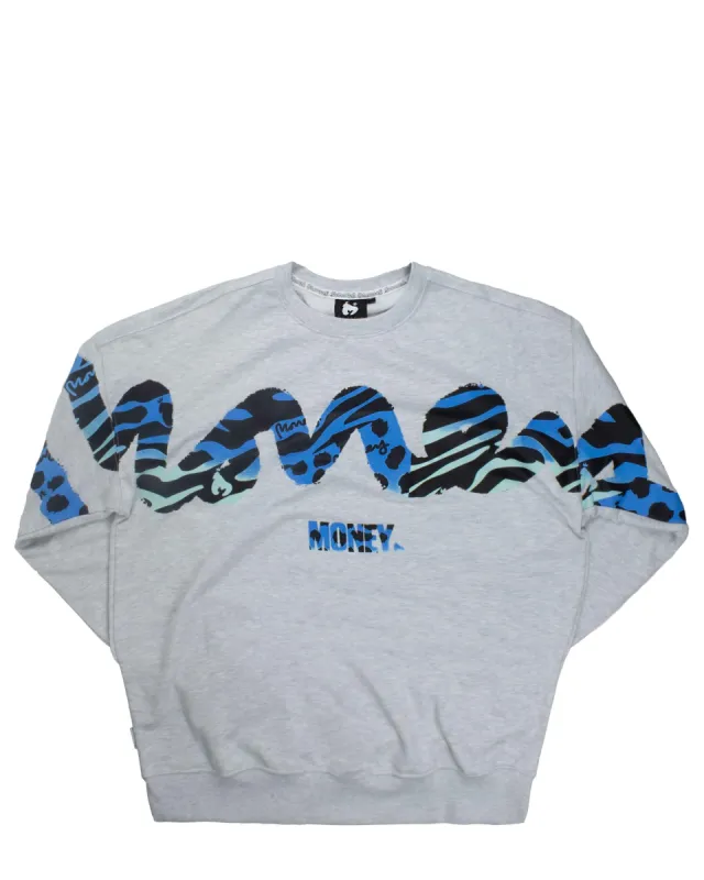 Turbo Sig Crew Sweat Ice Melange sold by Money Clothing