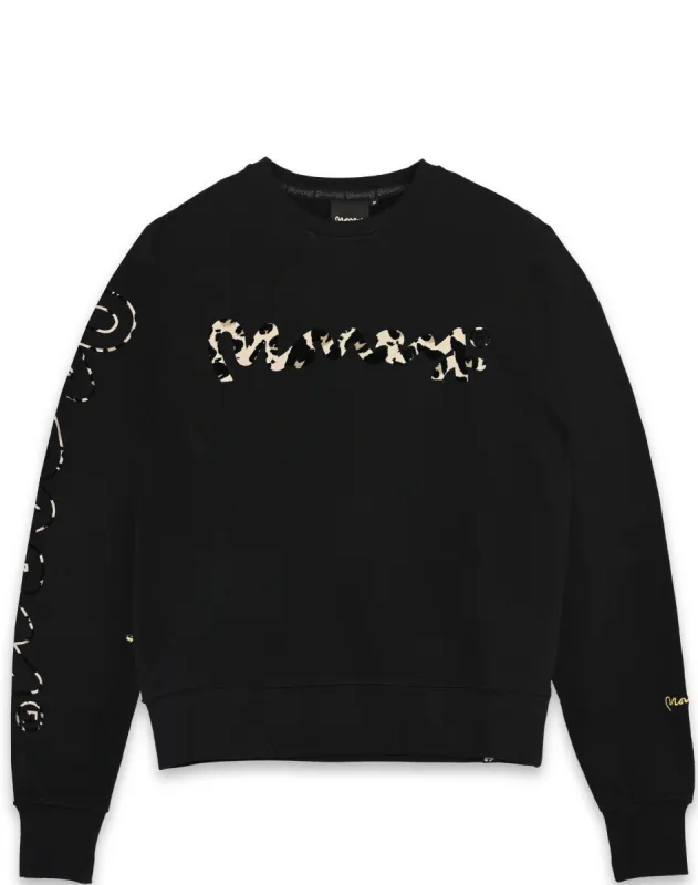 Sig Line Cheetah Crew Sweat Black sold by Money Clothing