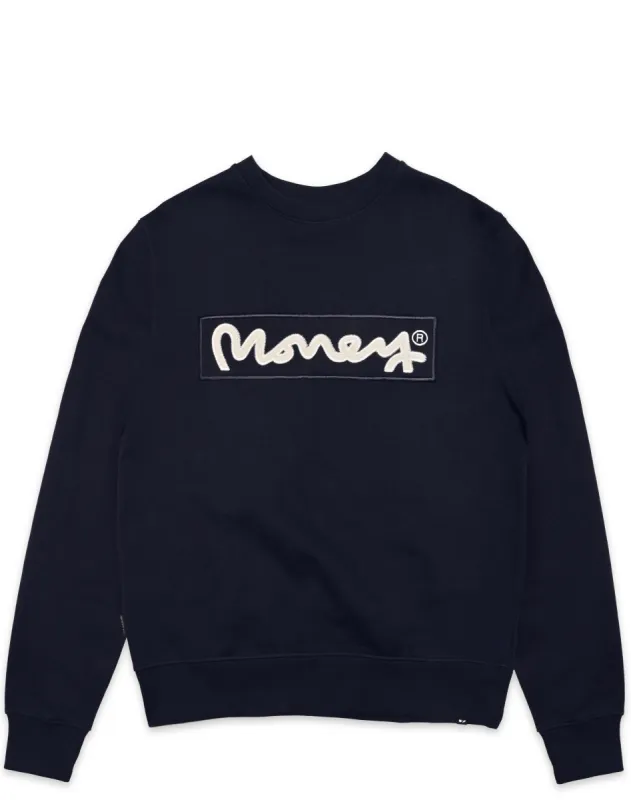 Sig Ape Hells Crew Sweat Navy sold by Money Clothing