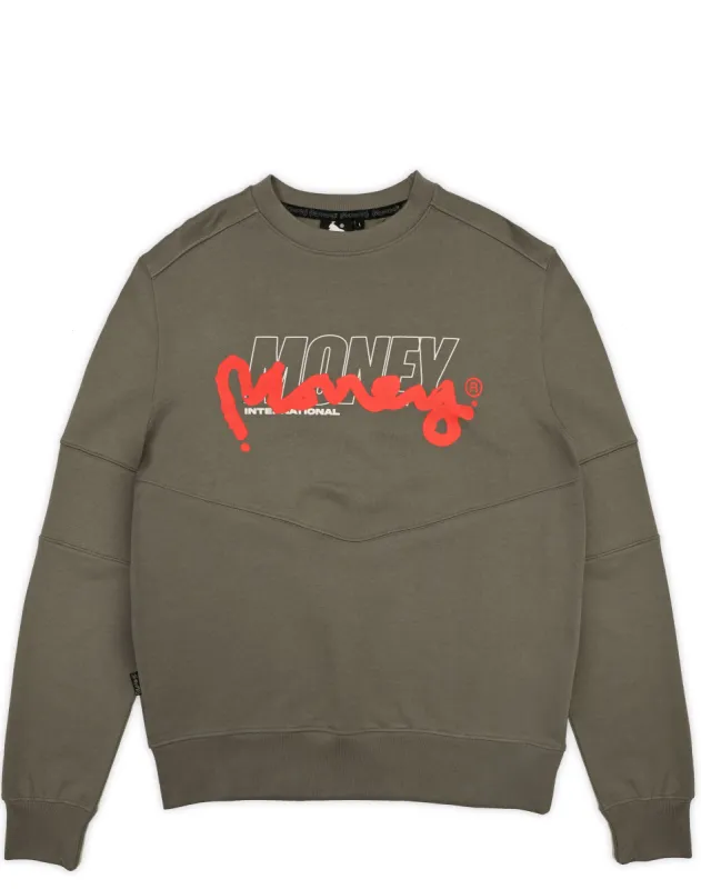 Double Money Crew Sweat Steel Grey sold by Money Clothing