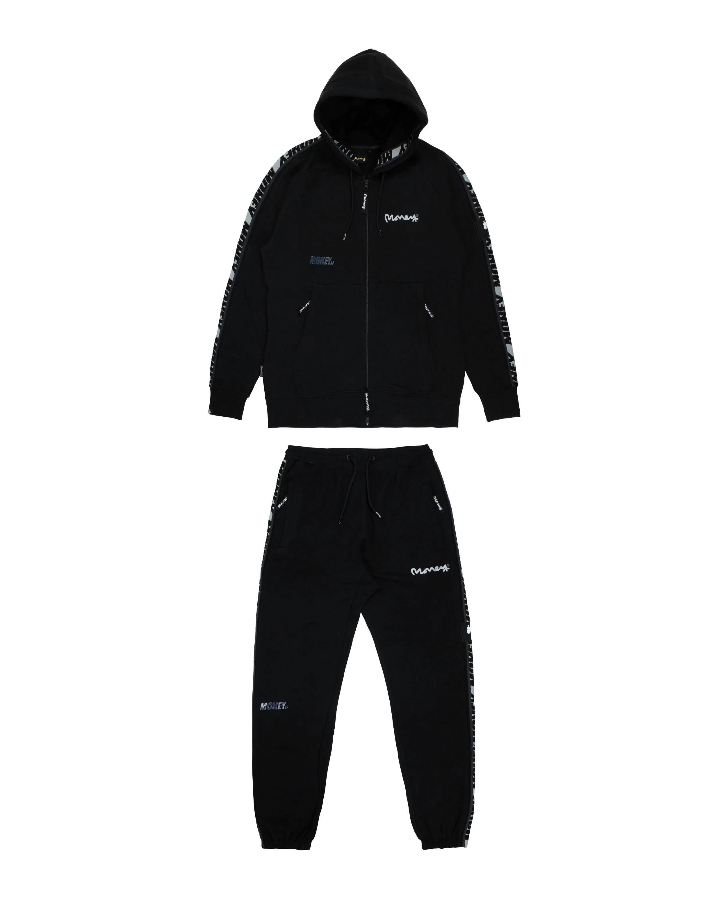 Money Flux Hood Tracksuit Black sold by Money Clothing