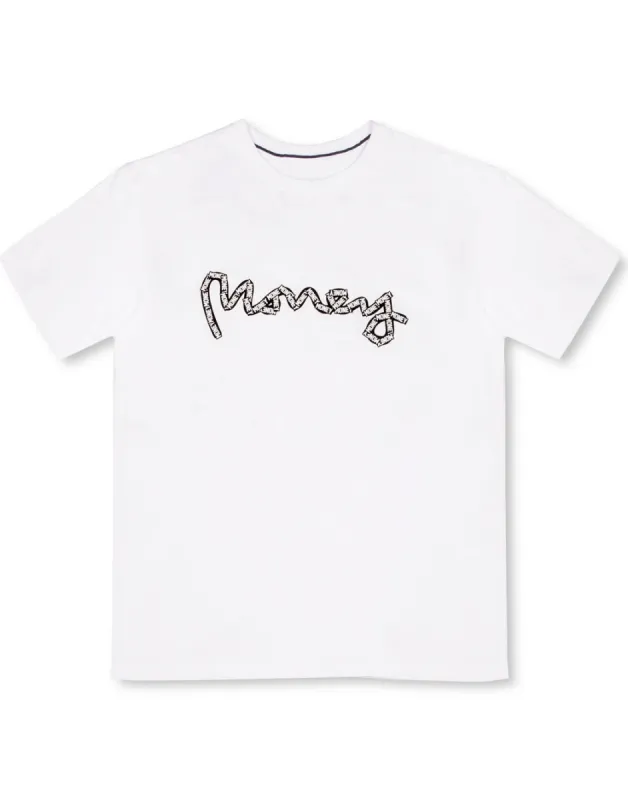 Defaced Tee White sold by Money Clothing