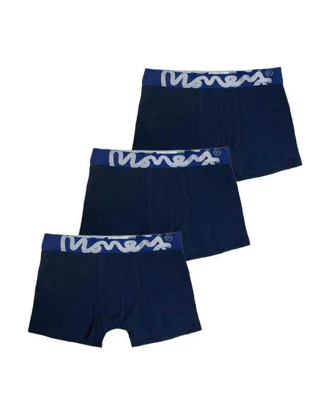 Navy Chop Boxers 3pk Navy sold by Money Clothing