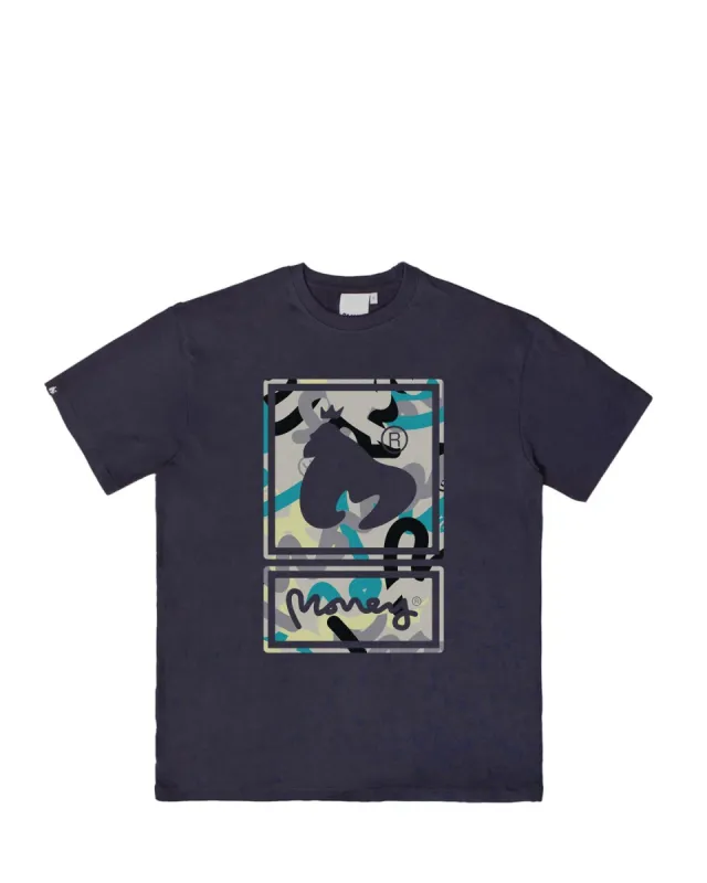 Sig Camo Stack Tee Navy sold by Money Clothing