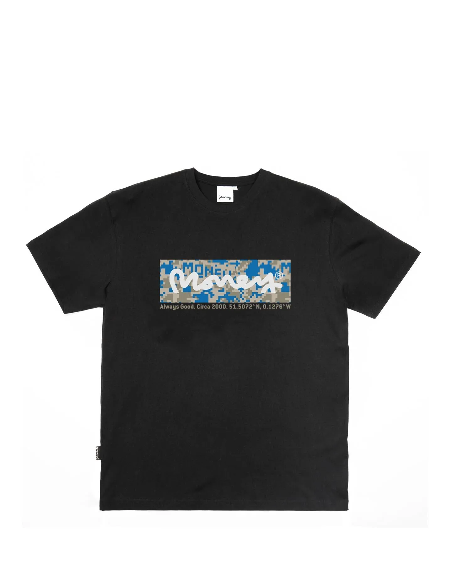 Digi Camo Tee Black sold by Money Clothing