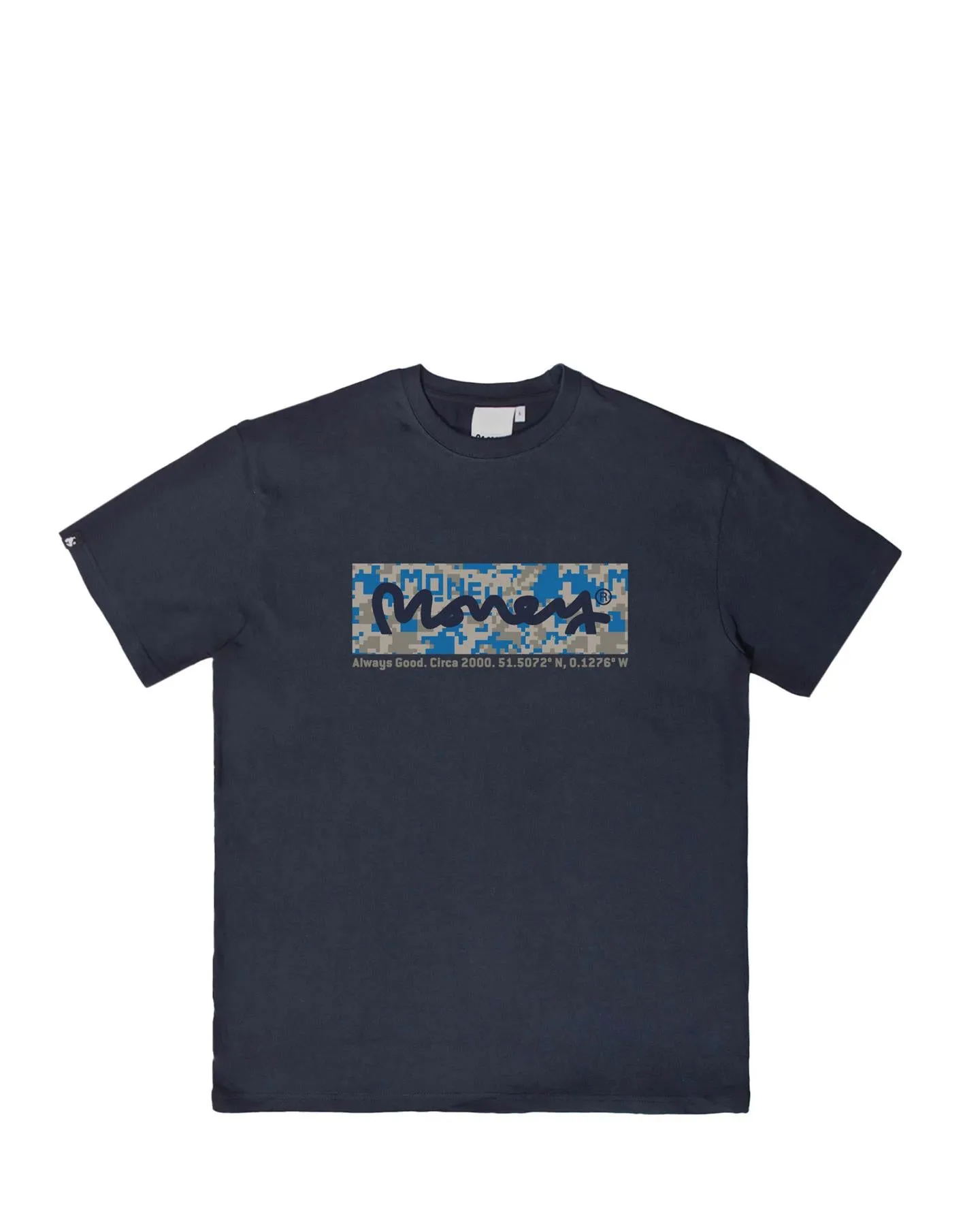 Digi Camo Tee Navy sold by Money Clothing