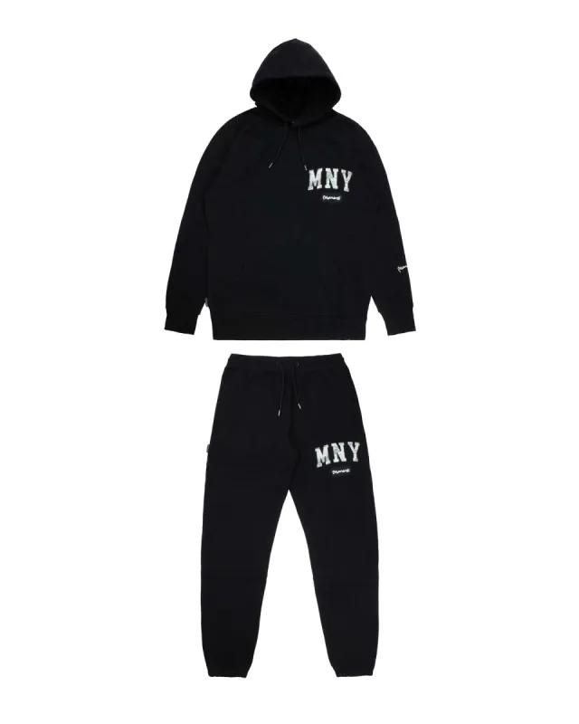 Trapstar Chenille 2.0 Logo Tracksuit Black/Ice | Parallel