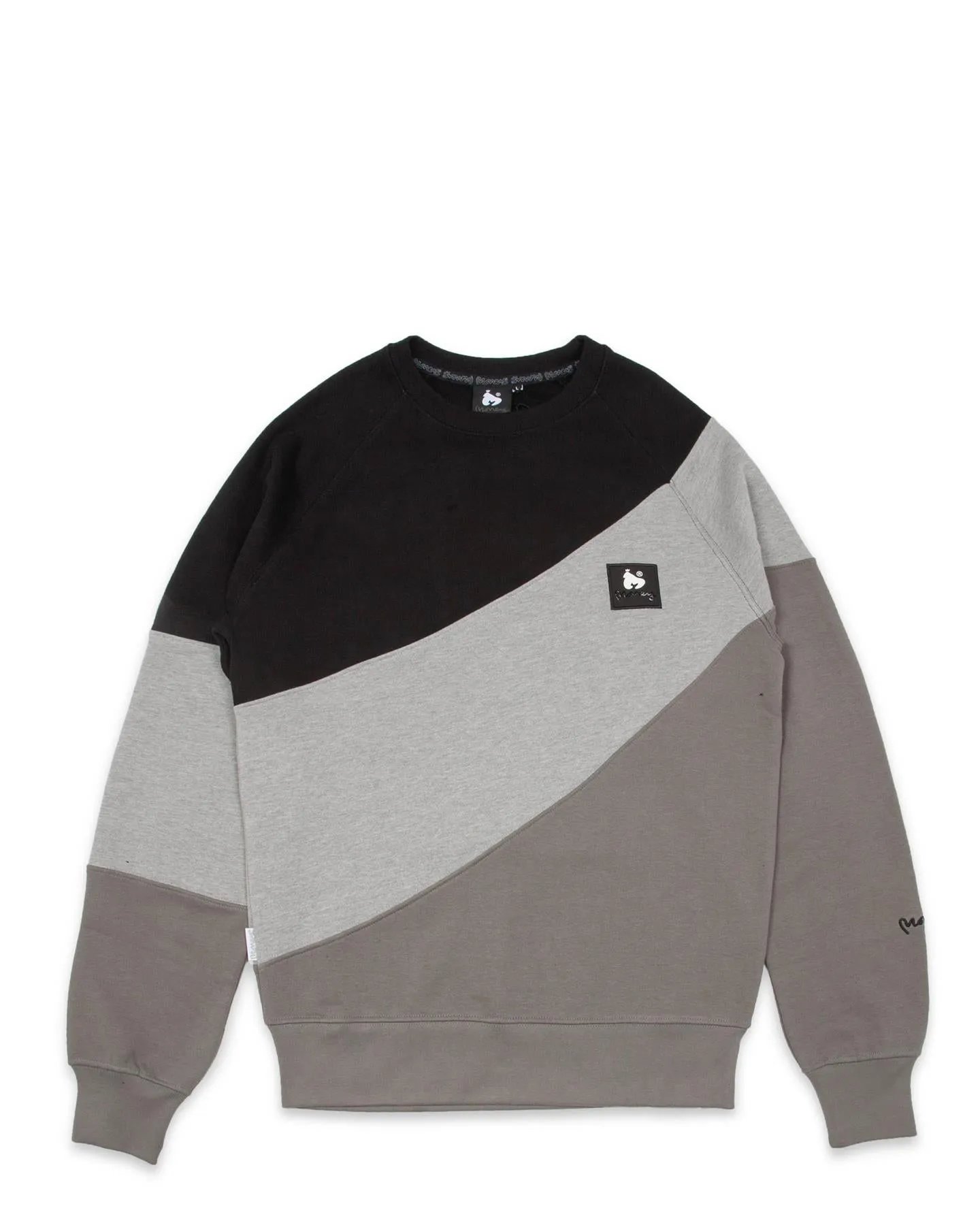 Swish Cut Combo Patch Crew Sweat Black sold by Money Clothing
