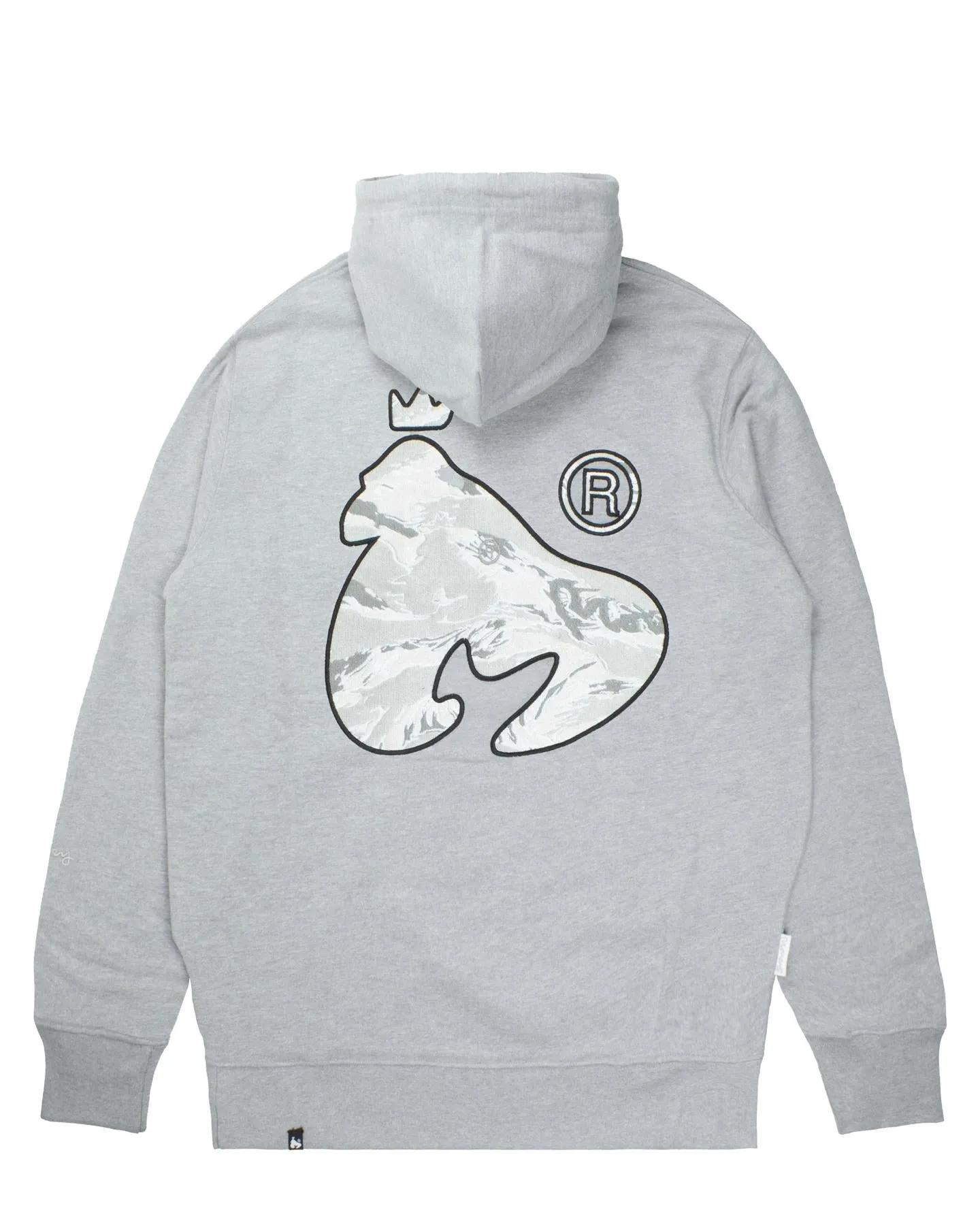 Money Camo Fill Hood Grey Melange sold by Money Clothing product image thumbnail 2