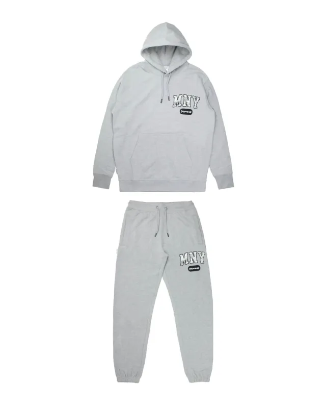 Money Camo Fill Hood Tracksuit Grey Melange sold by Money Clothing