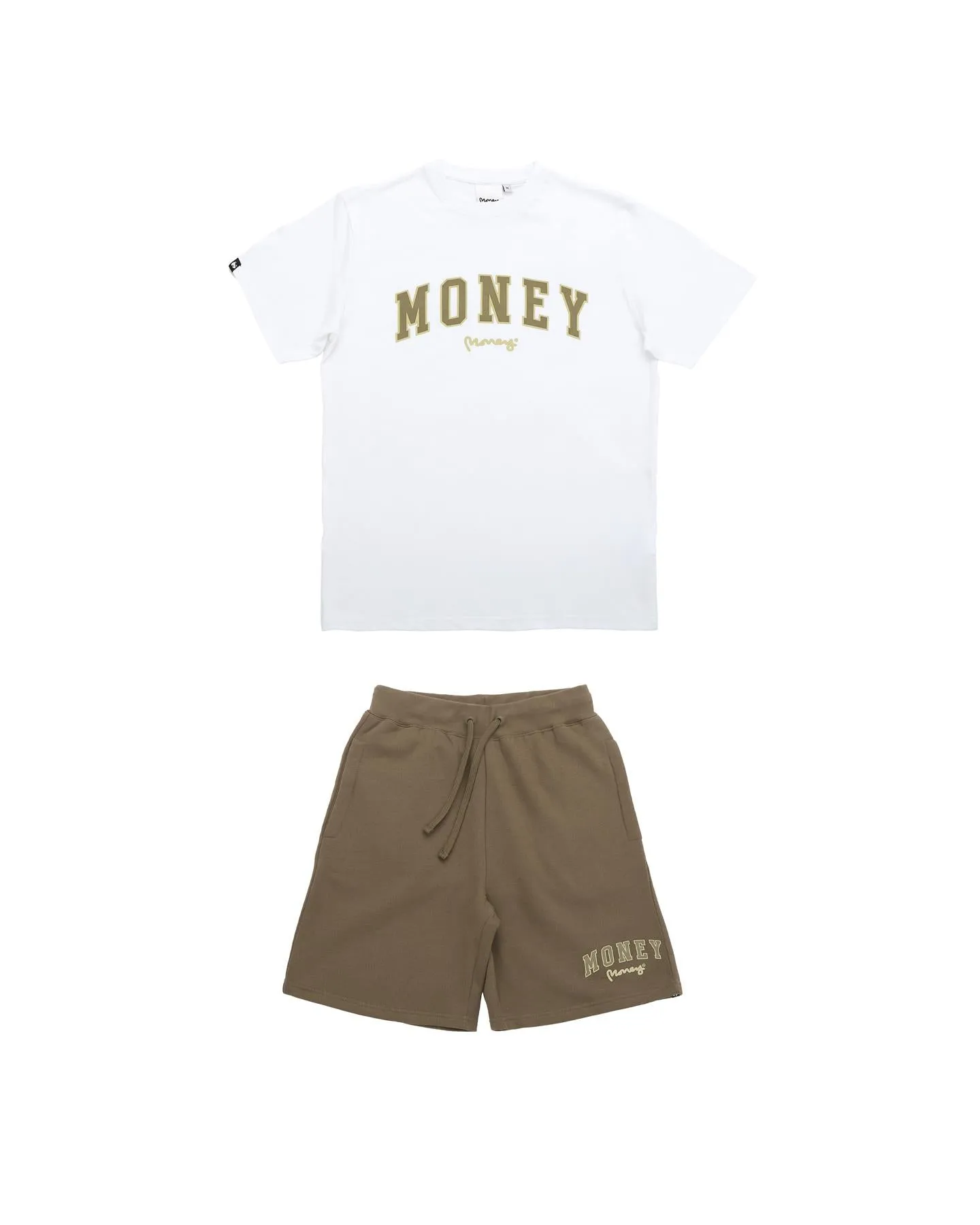 College Twin Set White/Canteen sold by Money Clothing