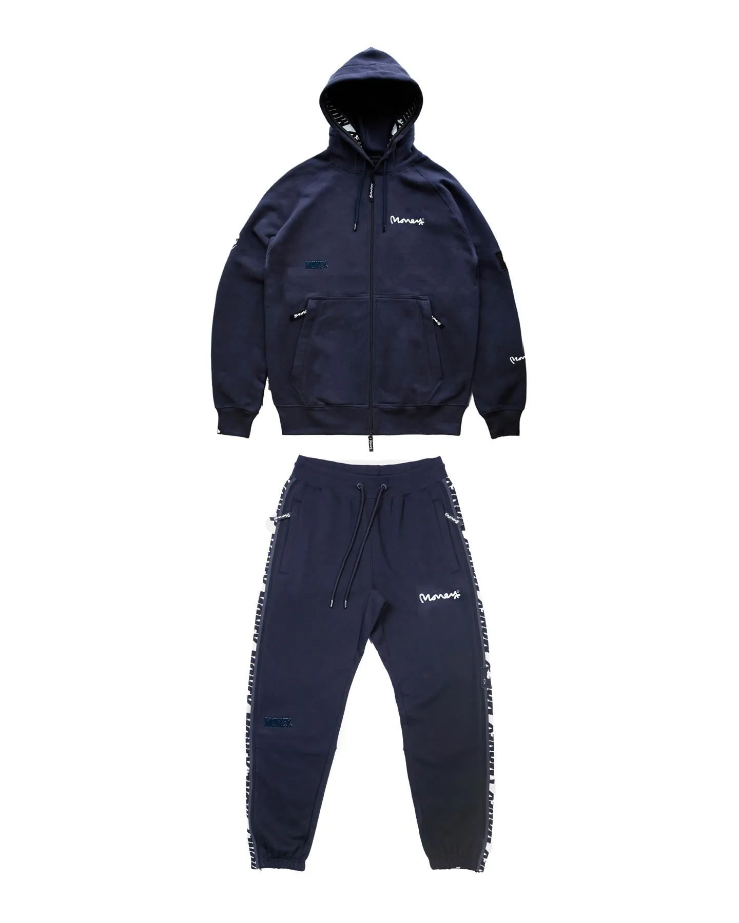 Money Flux Hood Tracksuit Navy sold by Money Clothing product image thumbnail 4