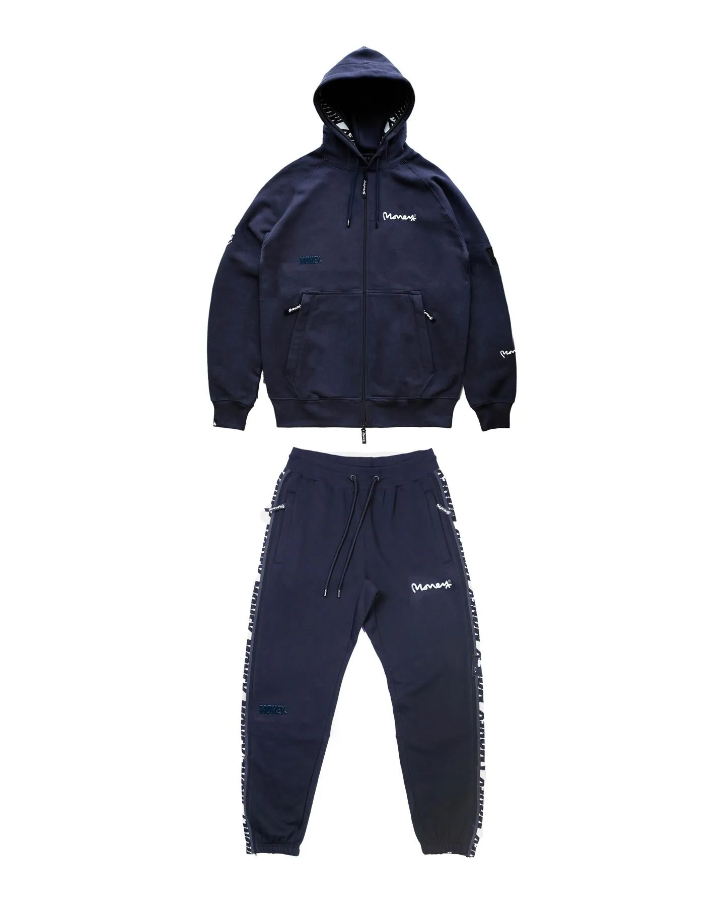 Money Flux Hood Tracksuit Navy sold by Money Clothing