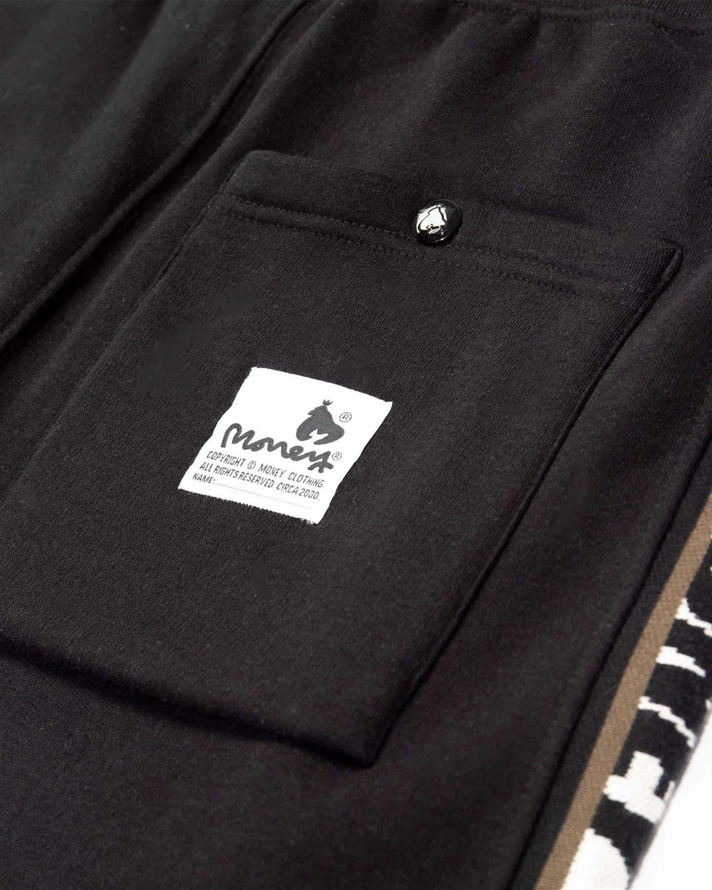 Block Tape Trackpant Black sold by Money Clothing product image thumbnail 4