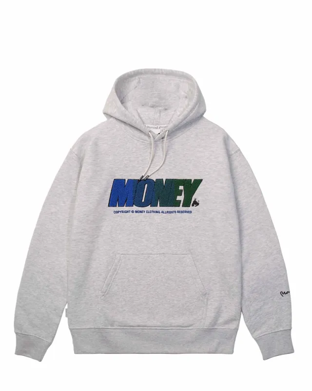 Chenille Block Fader Hood Grey sold by Money Clothing