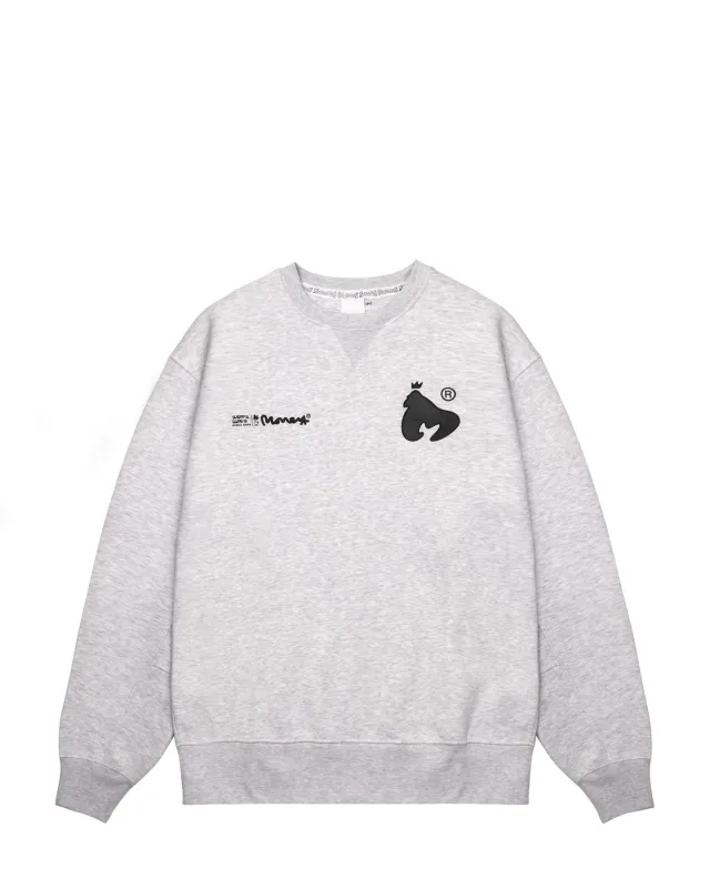 Money Ape Sig Crew Grey Melange sold by Money Clothing
