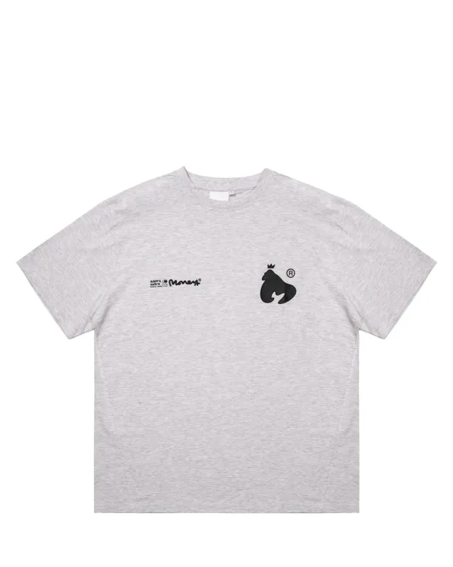Money Ape Sig Tee Grey Melange sold by Money Clothing
