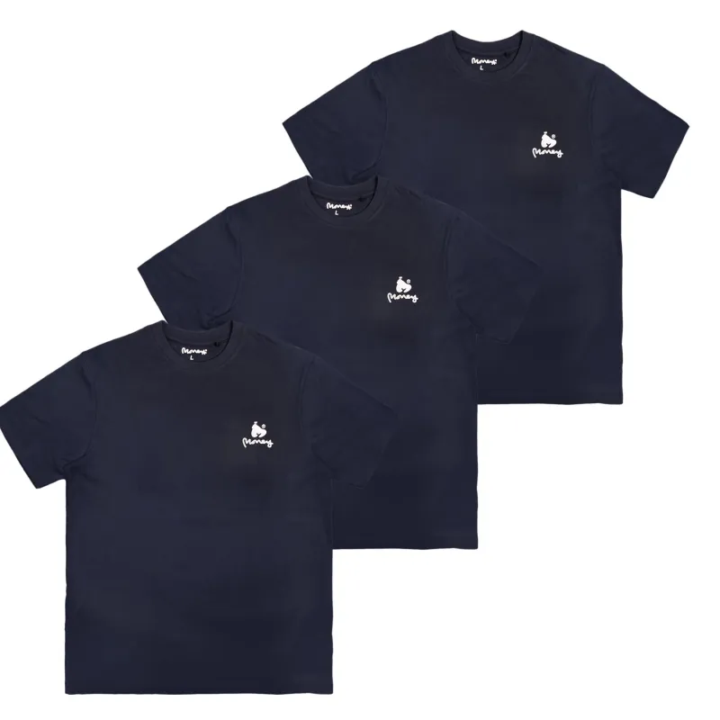 Money Lounger T-Shirt 3pk Navy sold by Money Clothing
