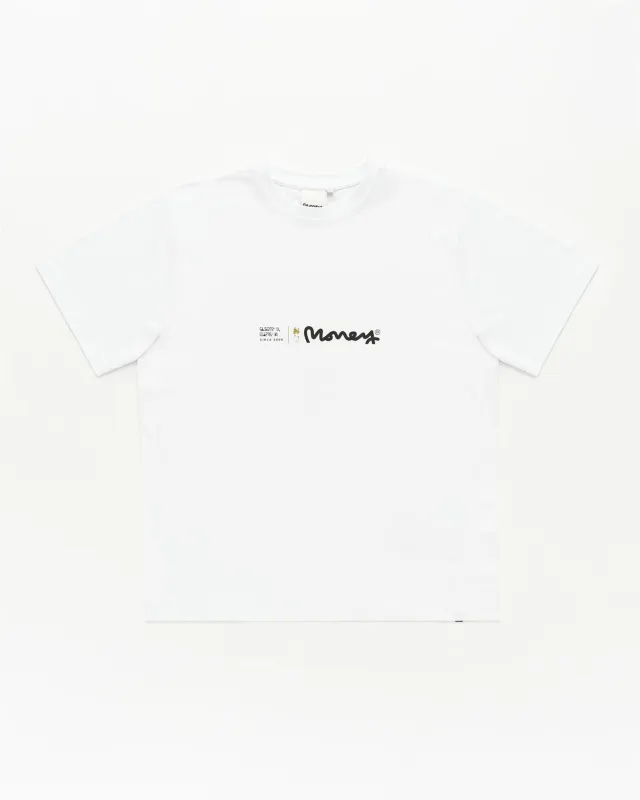 Benchmark Tee White sold by Money Clothing