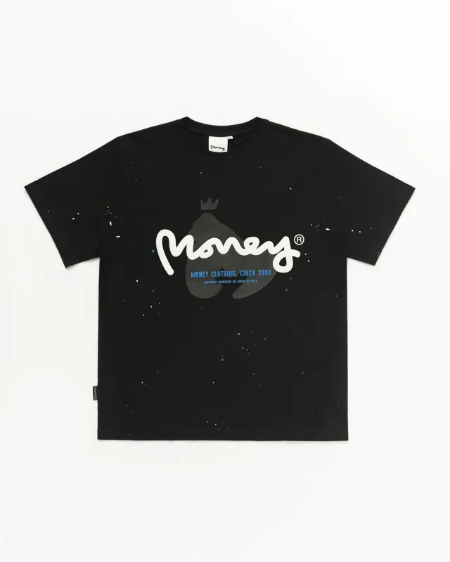 Sig Veneer Drip Tee Black/Blue sold by Money Clothing