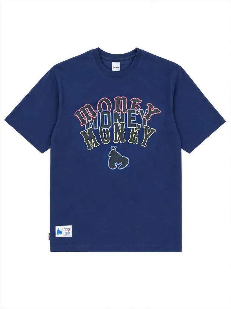 Multi Money Tee Navy sold by Money Clothing