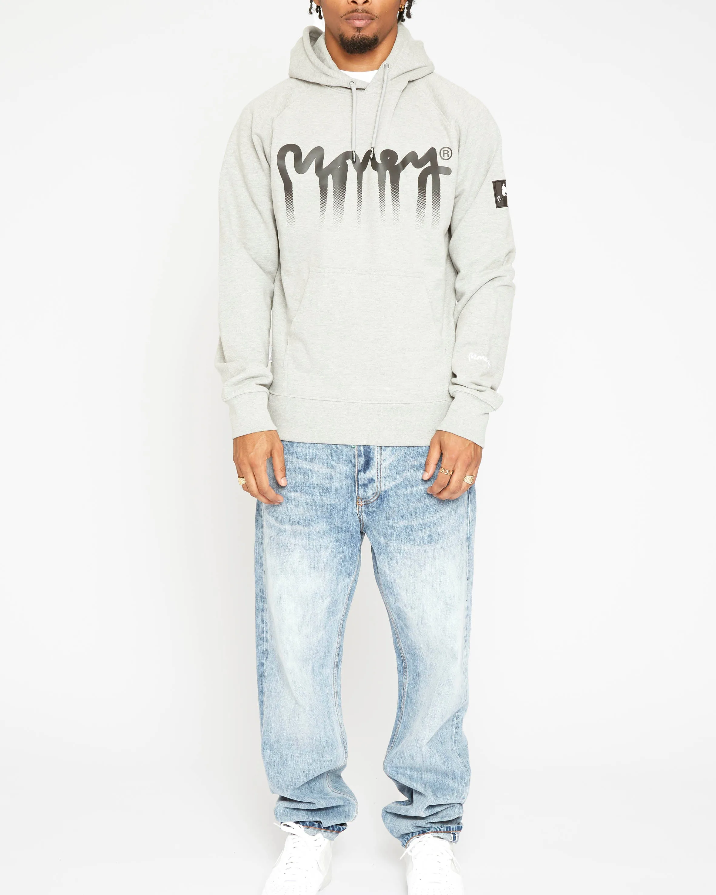 Drip Fade Hood Grey Melange sold by Money Clothing product image thumbnail 3